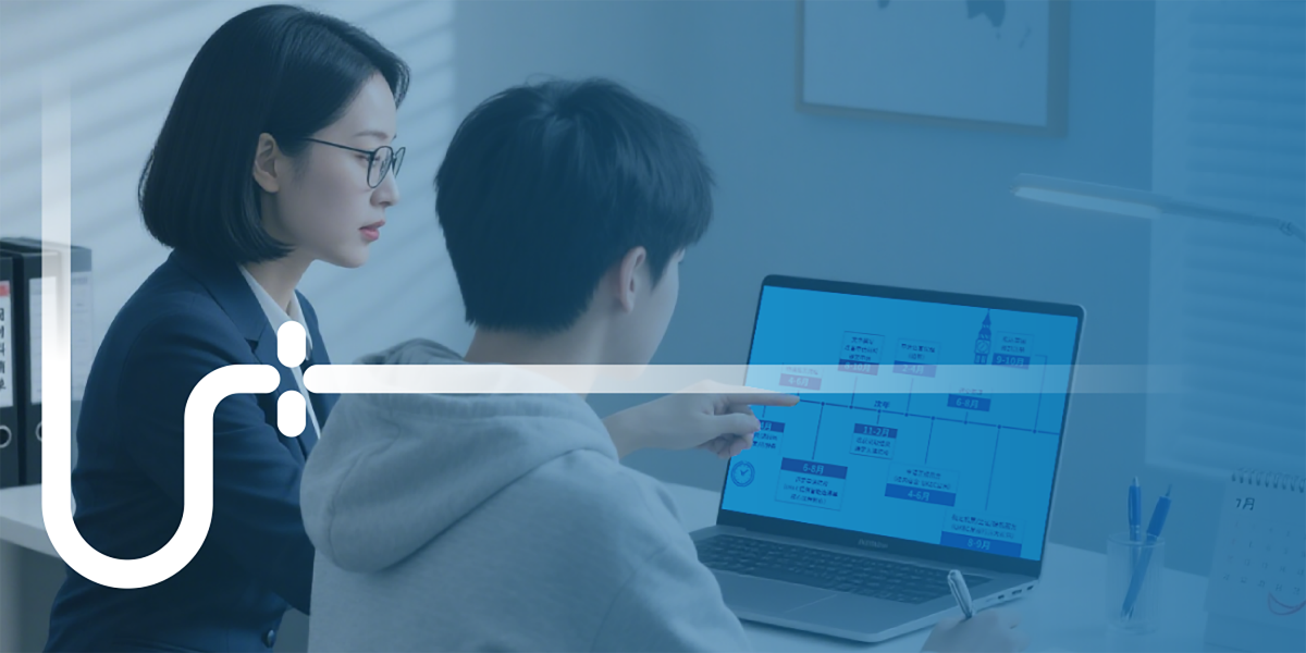 UKEC顾问向学生演示数字化留学申请流程